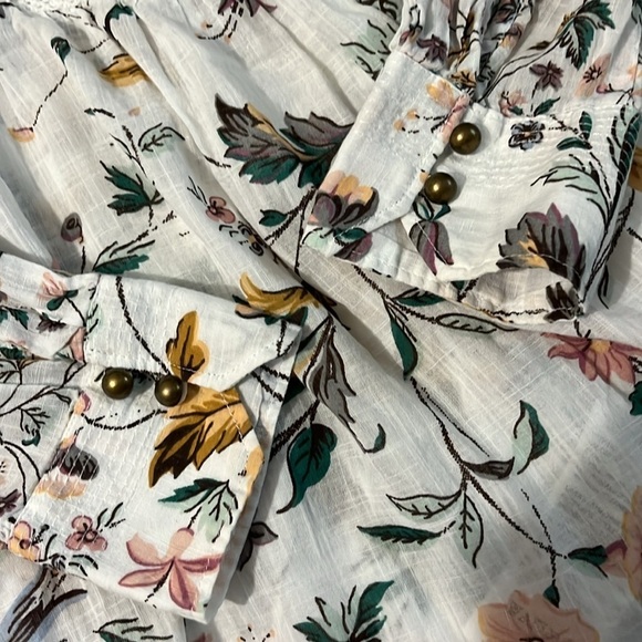 Anthropologie Genevra Lace Trim Peasant Blouse Size Small - Picture 8 of 13